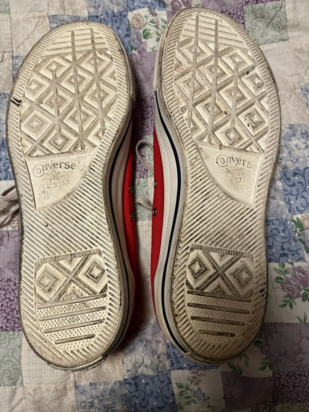 Converse Red Canvas Low-Top Sneakers with White Accents - Picture 3 of 4